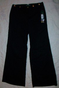 NWT Ralph Lauren Black Trousers Pants 6 31 x31 $99 NEW