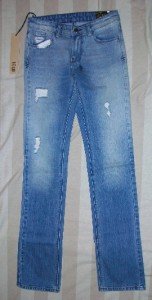 NWT KSUBI Mac Straight Leg Beater Nik Jeans 24 26.5$259