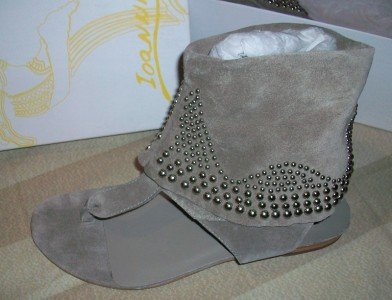 NEW IOANNIS Leather Jewel Boot Sandal Shoe 7.5 $220 NEW