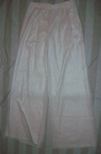 NWT ST. JOHN EVENING Ivory Silk Chiffon Pants 4 28 $650