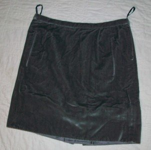 NWT MARC JACOBS Gray Silk Lined Velvet Skirt 4 $685 NEW