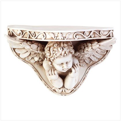 Ivory-Finish Cherub Wall Sconce