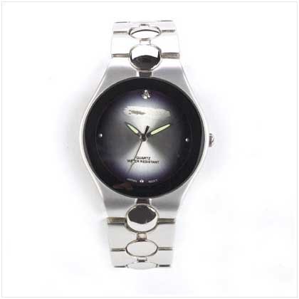 Men's Opalescent Silver Watch