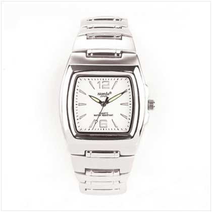 Men's Square Dial Silver Watch