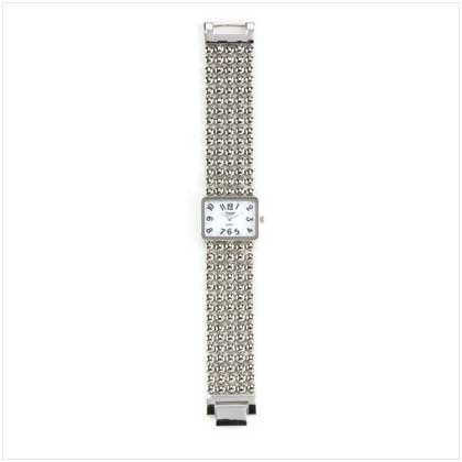 Silver Beaded Lady's Watch