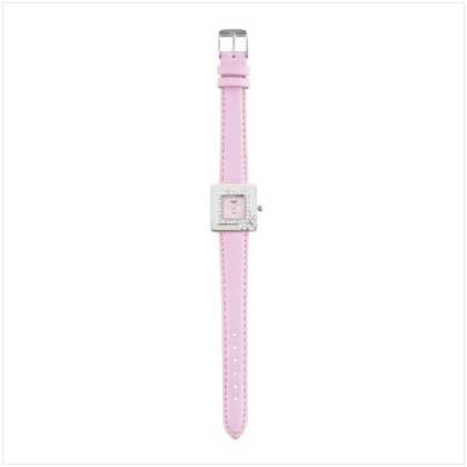 Silver Case Pink Band Watch