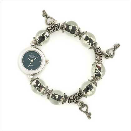 Black Bead Stretch Band Watch