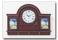 Kassel Wooden Photo Wall Clock With 3 Antique Finish Hooks