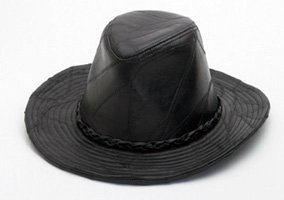 Casual Outfitters Rock Design Genuine Leather Cowboy Hat - Extra Large