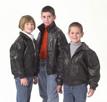 Giovanni Navarre Italian Stone Design Childrens Genuine Leather Jacket - Size 12