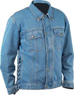 Diamond Plate Denim Motorcycle Jacket - 3X Large