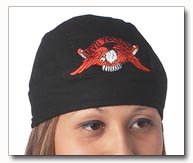 Diamond Plate Black Cotton Skull Cap