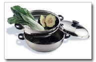 Stainless Steel Oversized Skillet, Steamer and Cover