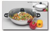 3pc Stainless Steel Wok Set