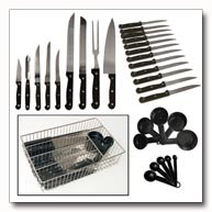 Maxam 32pc Cutlery Set in Wire Basket