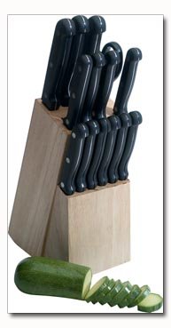 Maxam 15pc Cutlery Set in Wood Block