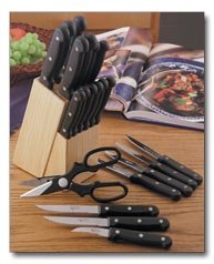 Diamond Cut Ultra 21pc Cutlery and Wood Block