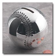 Sterlingcraft Silverplated Baseball Bank