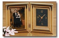 Brookwood Folding Clock And Picture Frame