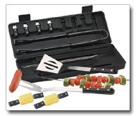 Slitzer 16pc BBQ tool set with long-lasting Bakelite handles