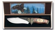 Maxam 11inch Hunting Knife With A Picture Of An Eagle On It