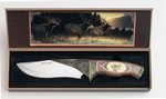 Maxam 11inch Hunting Knife With A Picture Of An Elk On It