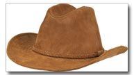 Casual Outfitters Genuine Suede Leather Cowboy Hat - Medium