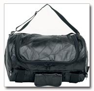 Diamond Plate Rock Design Genuine Buffalo Leather Motorcycle Barrel Bag