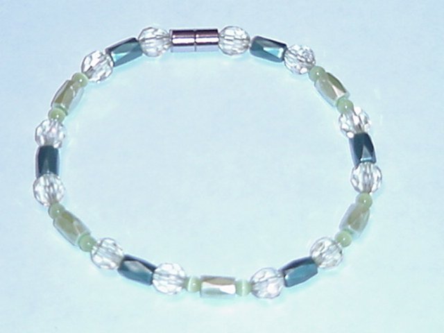 HEM3 - Magnetic Hematite - Bracelet or Anklet - 9 1/2 In