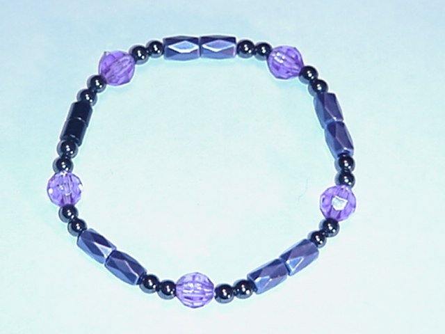 HEM5 - Magnetic Hematite - Bracelet or Anklet - 7 3/4 In