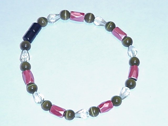 HEM8 - Magnetic Hematite - Bracelet or Anklet - 7 3/4 In