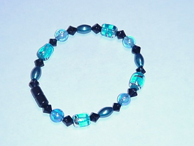 HEM12 - Magnetic Hematite - Bracelet or Anklet - 7 1/2 In