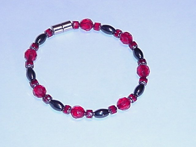 HEM23 - Magnetic Hematite - Bracelet or Anklet - 8 In