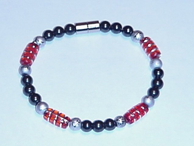 HEM24 - Magnetic Hematite - Bracelet or Anklet - 7 1/2 in.