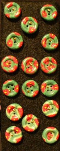 Button Set # 3 Polymer Clay Button Set of 16 - handmade from Polymer Clay by Treasure Vallie