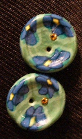 Button Set # 15 Polymer Clay Button Set of 2 - handmade from Polymer Clay by Treasure Vallie