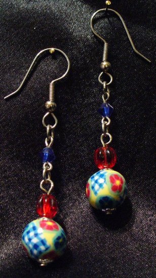 Earrings # 2- Polymer Clay Beads handmade by Treasure Vallie