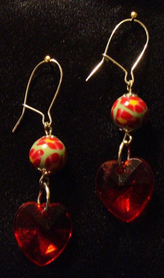 Sterling Silver Earrings # 8- Polymer Clay Beads handmade by Treasure Vallie