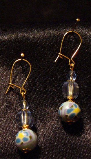 Earrings # 13- Polymer Clay Beads handmade by Treasure Vallie
