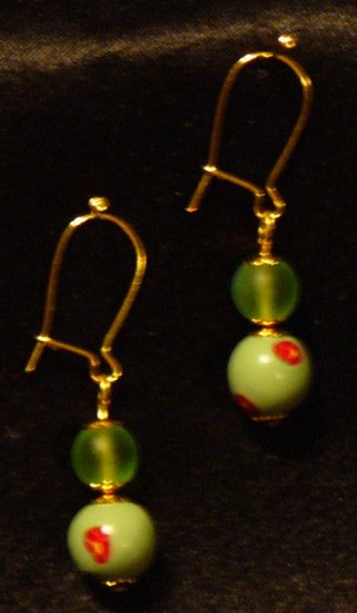 Earrings # 14- Polymer Clay Beads handmade by Treasure Vallie