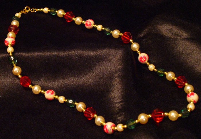 Necklace # 1- Polymer Clay Beads handmade by Treasure Vallie