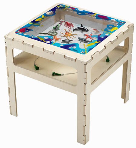 Magnetic Sea Life Table Children entertained controling sharks, fish, crabs, starfish, whale