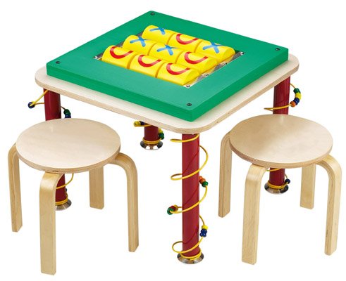 Tic Tac Toe Table with Stools classic game in a new and creative format!