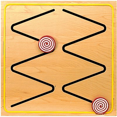 Zigidy Zag Wall Panel developing sensorimotor skills, visual tracking, and eye- hand coordination