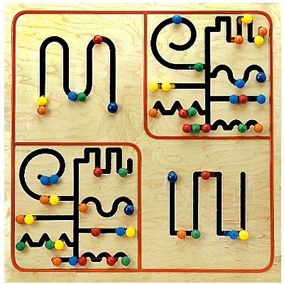 Pathfinder Wall Panel great f/ visual tracking, fine & gross motor dexterity, eye-hand coordination