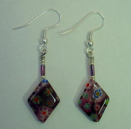 PURPLE RHOMBUS MILLEFIORI