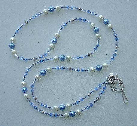 BEAUTIFUL FAUX PEARL~BEADED LANYARD~ID BADGE HOLDER~LANYARDS