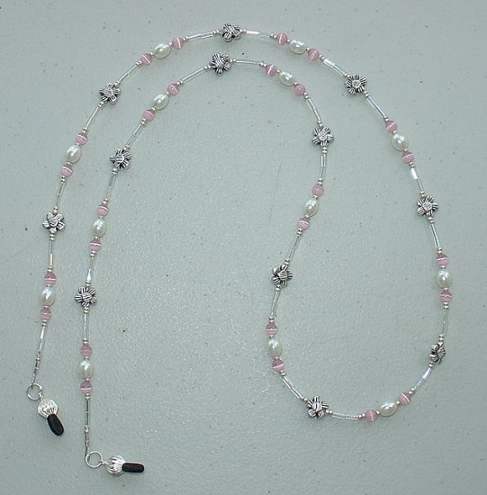 BEAUTIFUL FLORAL~CATS EYE~EYEGLASS HOLER