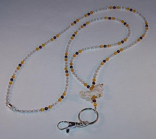 MYSTICAL~UNICORN~BREAK-AWAY~BEADED LANYARD~ID BADGE HOLDER~LANYARD