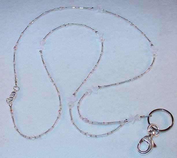 ANGELS~AURORA BOREALIS~BREAK-AWAY~BEADED LANYARD~ID BADGE HOLDER~LANYARD